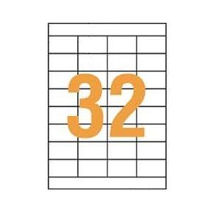 Lion Office Supplies Label Paper Tack Label Laser Compatible A4 32-Sheet LP-232 100 Sheets