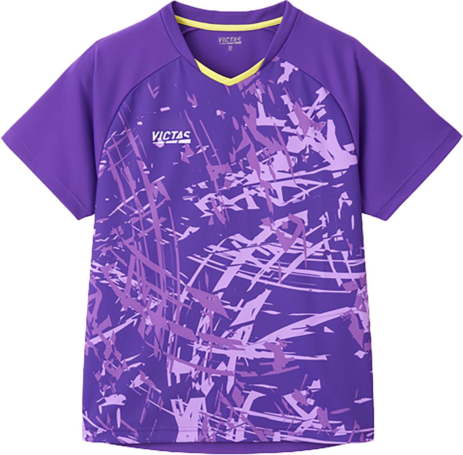 [VICTAS] Table Tennis Uniform J.T.T.A (Japan Table Tennis Association) Official Sweat-Wicking Quick-Dry Unisex Streeck Game Shirt Violet M 612503