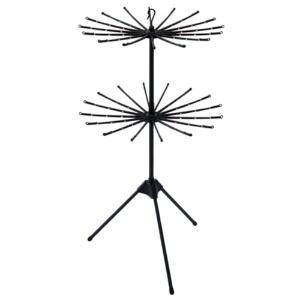 Tenma A chic drying rack that complements any interior design Laundry drying Indoor drying Room drying Black drying rack 2-tier umbrella stand Width 77 × Depth 77 × Height 135 cm PSBK-07