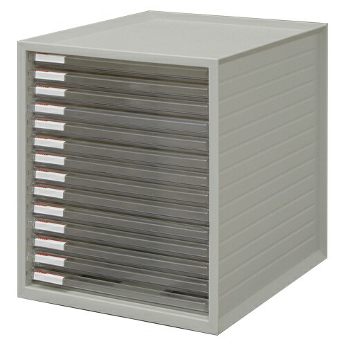IRIS OHYAMA Letter Case A4 Stackable up to 3 tiers Includes index labels Drawers Office storage Desk document case Storage case Envelope Clear storage Desktop Shallow type White LCE-14S