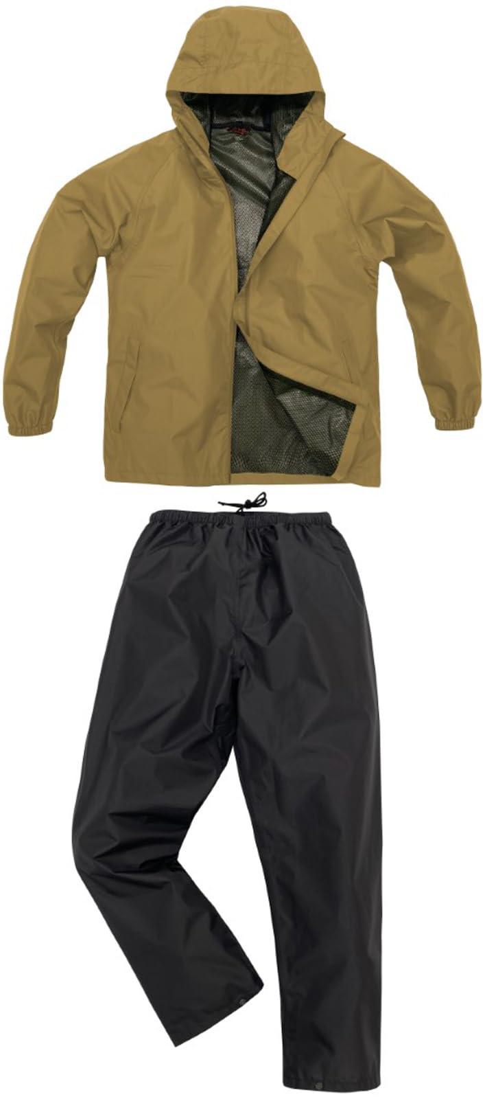 [KOSIN RUBBER] B-1000 LIGHT Rain Suit Storm Buster H1000BC Beige S