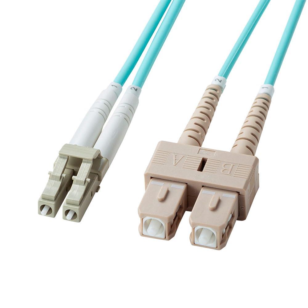Sanwa Supply Reinforced Glass-Type Fiber Optic Cable Multi OM3・LC×2-SC×2・1m HKB-HOM3LCSC-01
