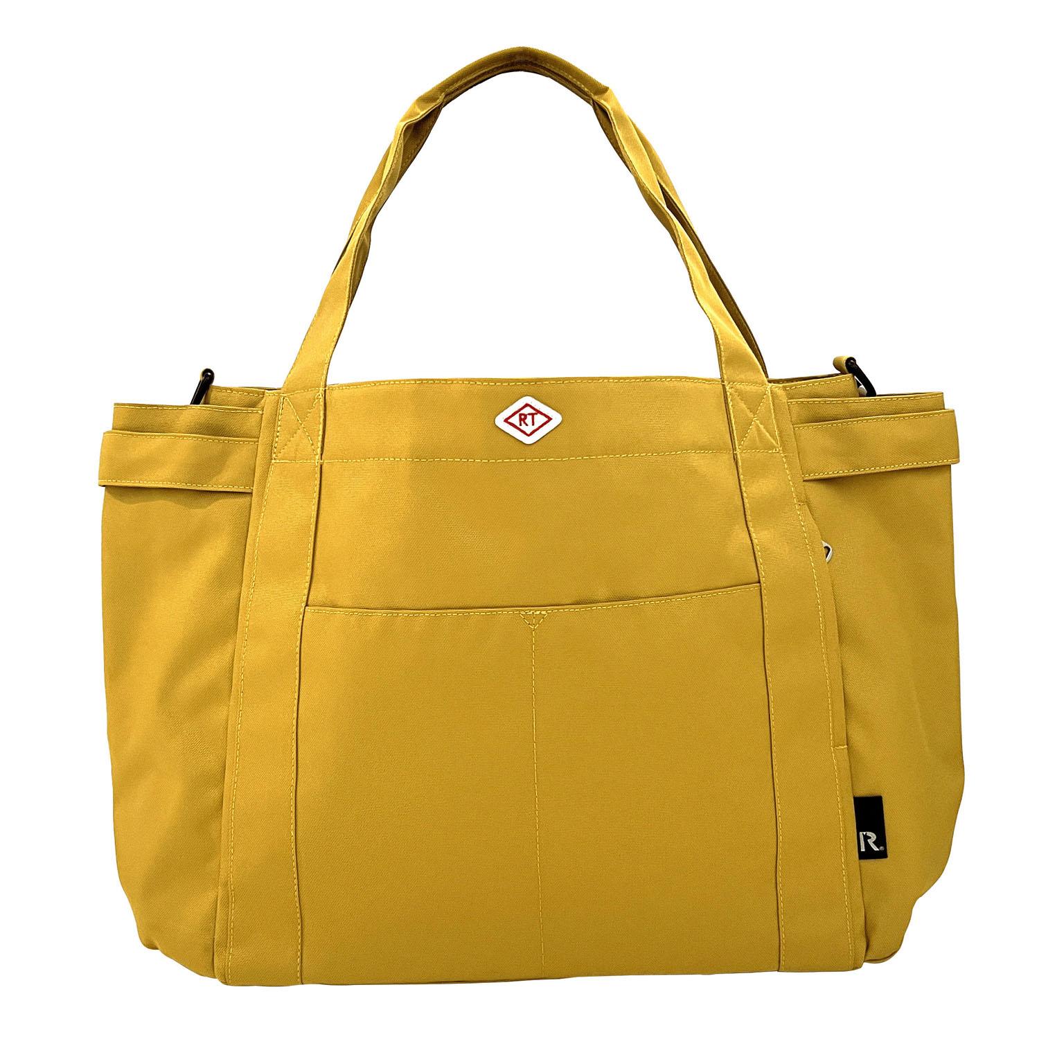 [Rootote] Water-Repellent Lightweight Tote Bag SN Medium Pockets 3157 Mustard 2