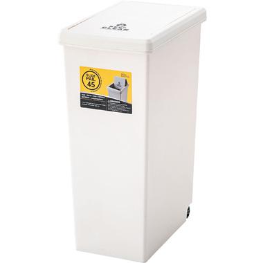 Azumaya-kk Lidded Trash Can White W27×D42×H60.5cm LFS-763WH