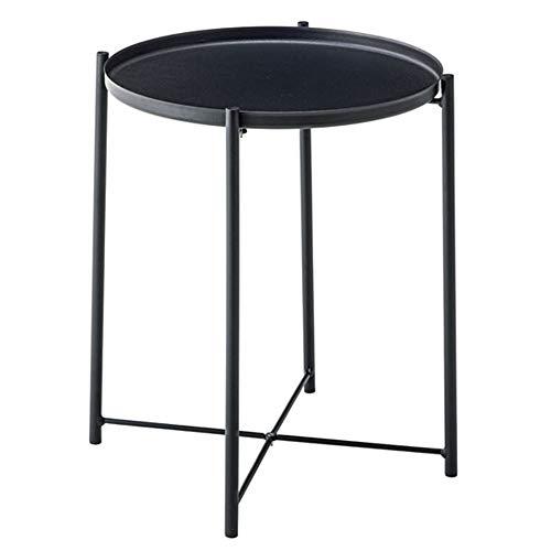AZUMAYA Tray Table Width 48 × Depth 48 × Height 52 cm Black LFS-880BK