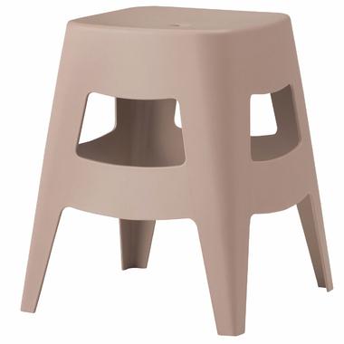 Higashitani Pepo Stool PC-865 Stool Stacking Stacking Stool Chair Plastic Easy Care Simple Compact Space-Saving Modern (Beige)