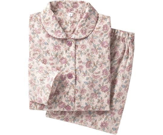 100% Cotton Double Gauze Pajamas for Women/049330404 LL Size Pink Tone