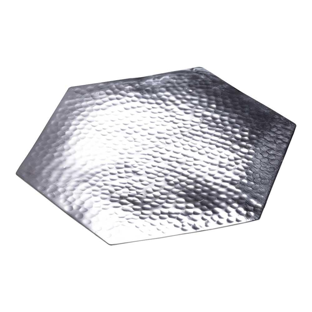 Yamaco Yumi Commercial Use Stainless Hammered Finish Serving Dish Tortoise Shell Large yamaco29087