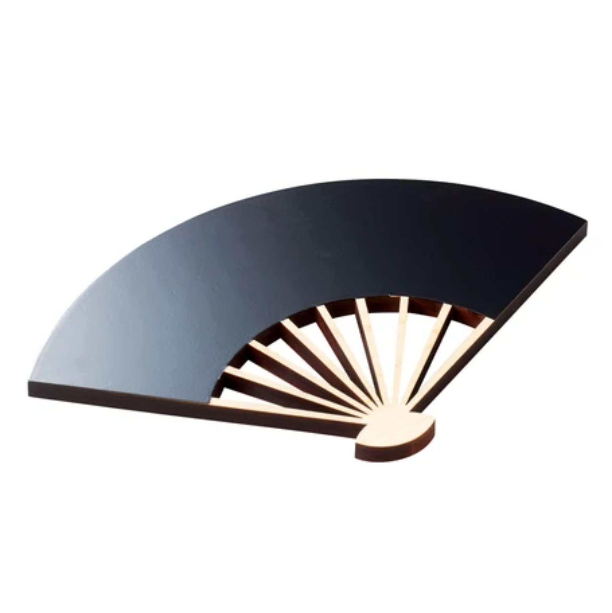 Yamaco Yumi Professional Use 8-inch Hinoki Fan Plate Black yamaco38131