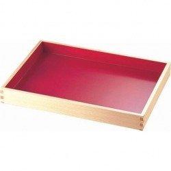 Yamaco Yumi Commercial Use Hinoki Side Dish Tray (Vermilion/Black) (Medium) yamaco41243