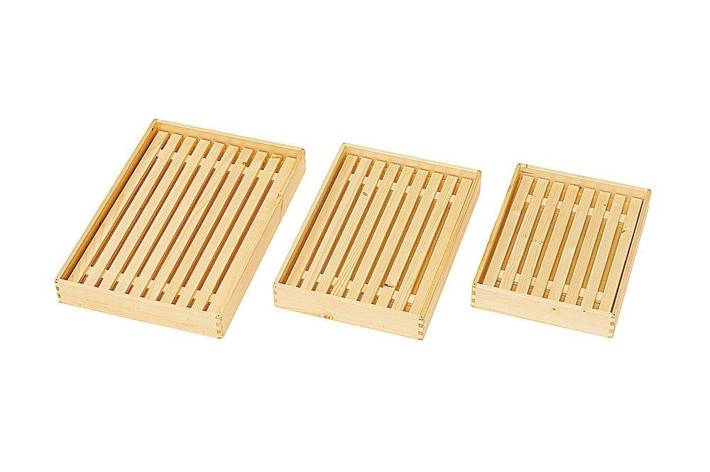 Yamaco Yumi Commercial Use Natural Delica Bat Wooden Slatted Tray Large yamaco44253