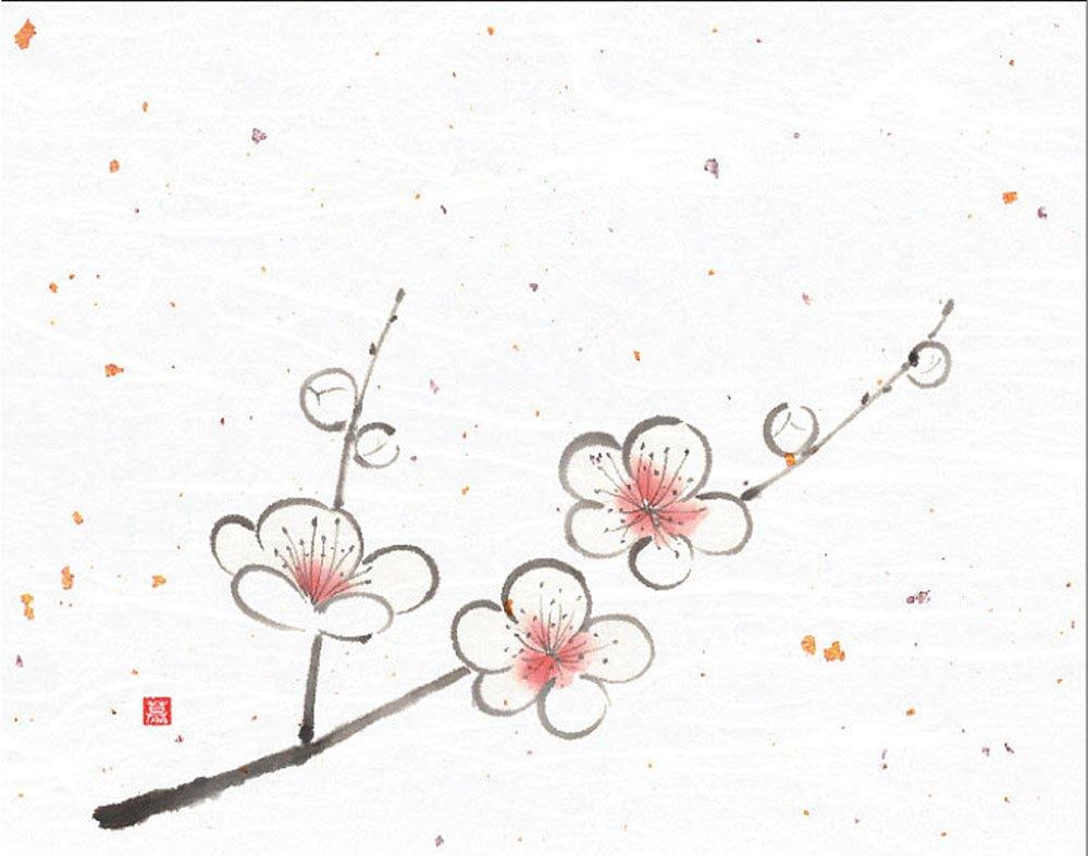Yamaco Yumi Commercial Use 4x5-inch Floral Design Plum Blossom (100 sheets) yamaco65966
