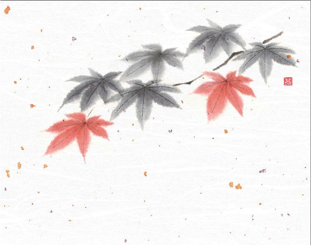 Yamaco Yumi Commercial Use 4x5-inch Floral Design Red Maple (100 sheets) yamaco65972