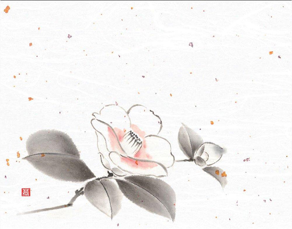 Yamaco Yumi Commercial Use 4x5-inch Floral Design Camellia (100 sheets) yamaco65973