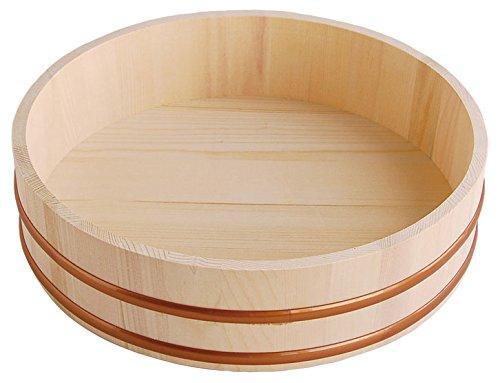 Yamaco Yumi Commercial-Use Natural Wood Sushi Rice Tray (Resin Ring) φ36 yamaco85288