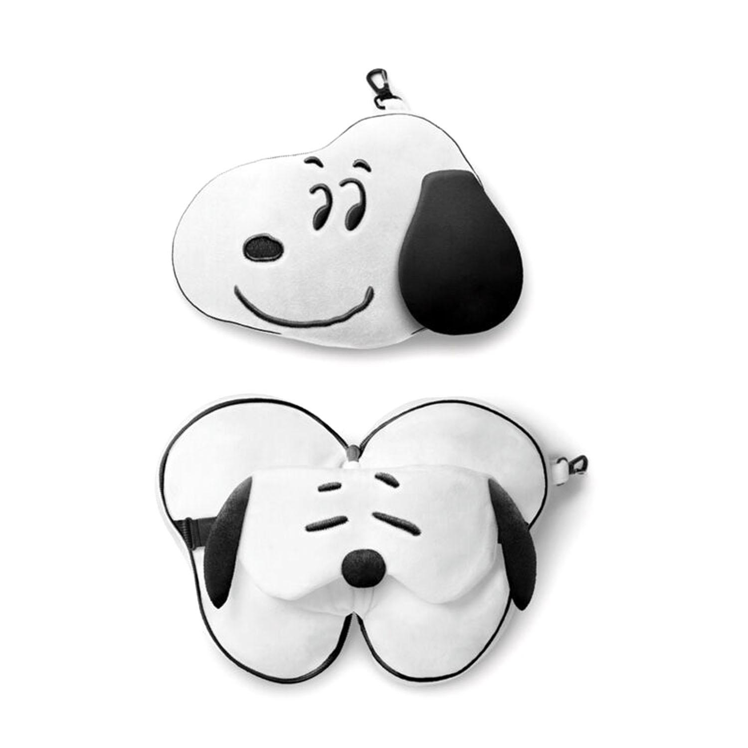 SNOOPY Soft and Plush Pillow with Eye Mask