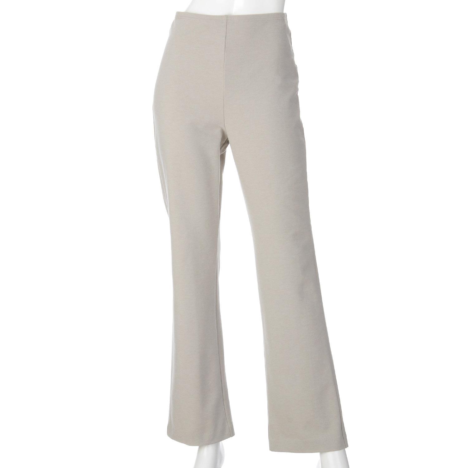 Pittats Fall/Winter Material Straight Pants Silver Gray M