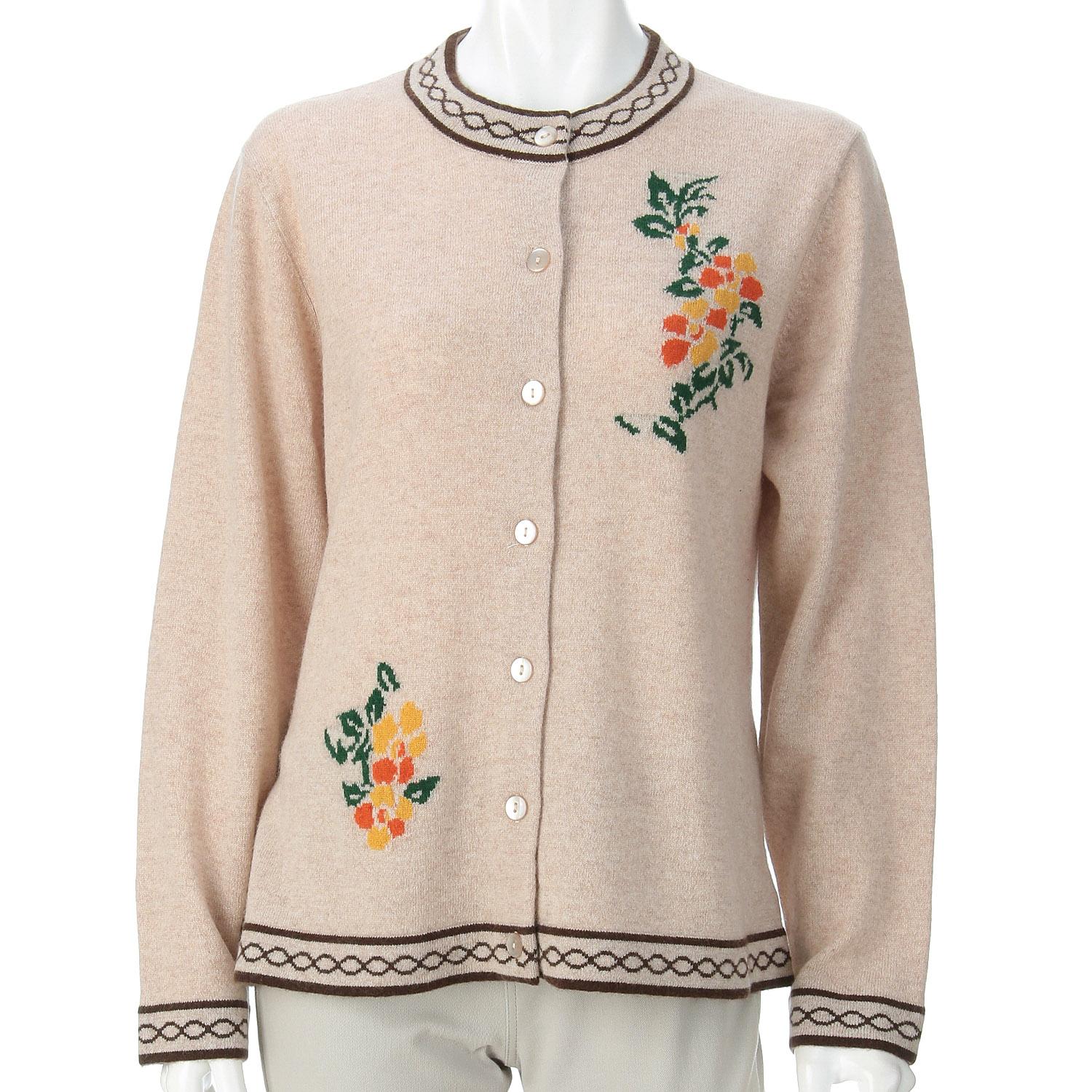 Cashmere Intarsia Cardigan