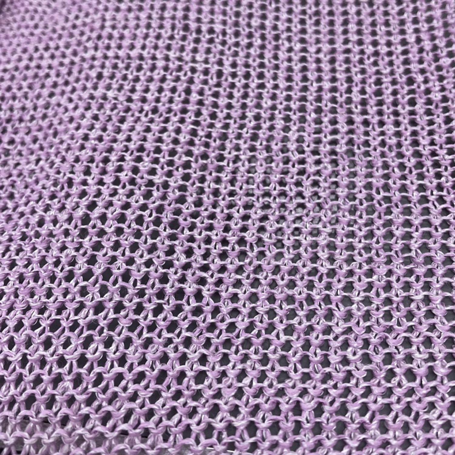 Sheer Knit Vest with Slub Yarn Detail - Pink - F (Free Size)