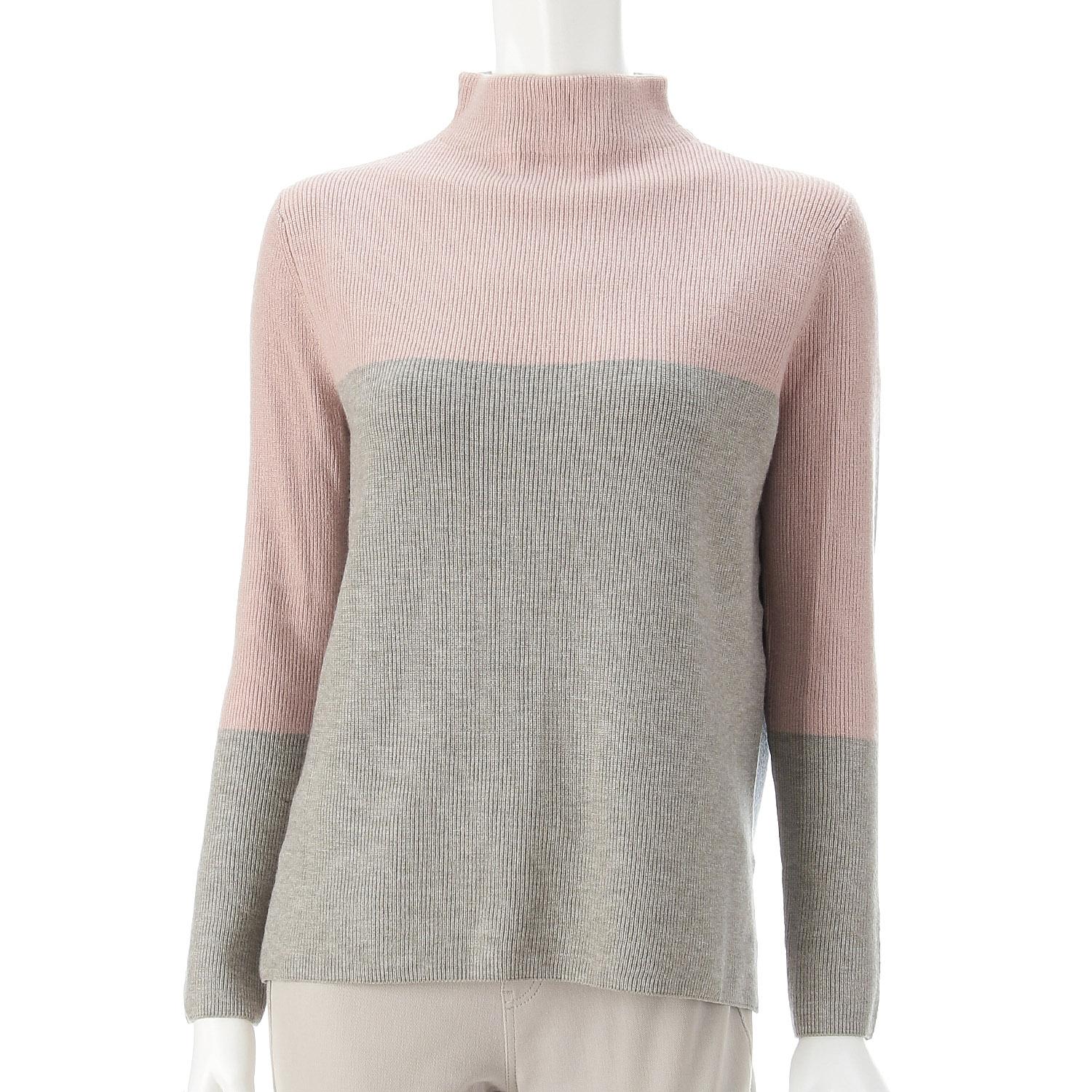 LAPIS ROUGE Three-Color 2-Way Sweater Pink Size 11