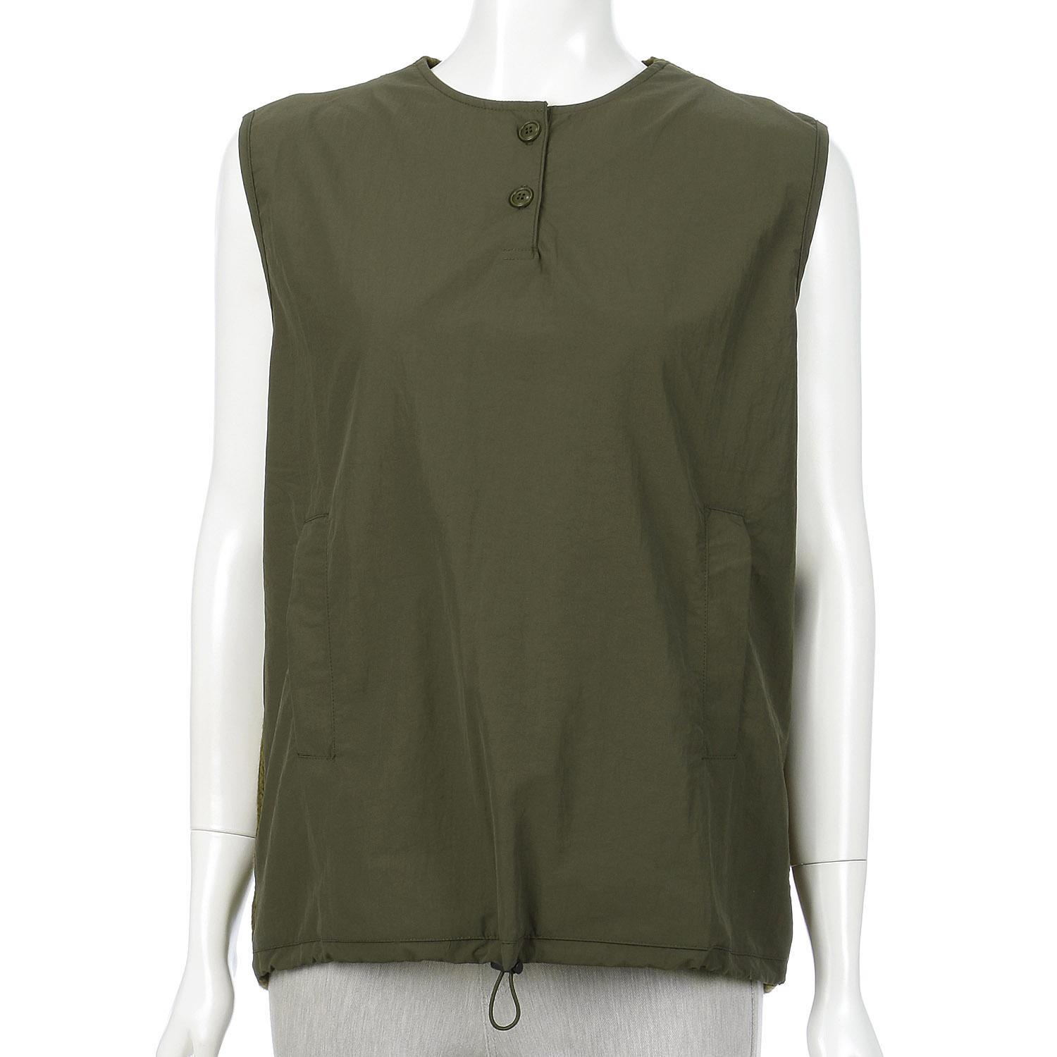 mao made BACK Knit Vest Khaki F (Free)