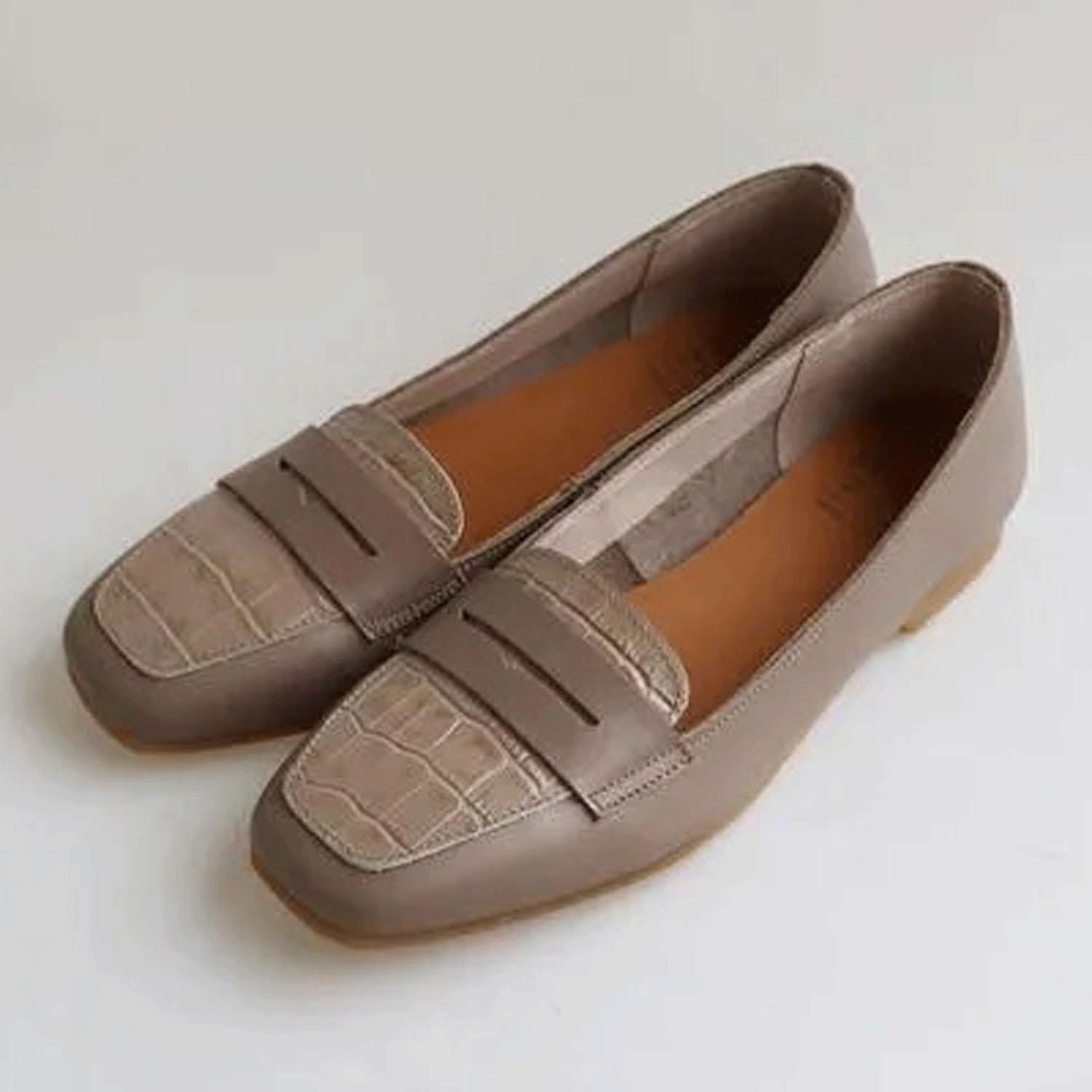 RP-562 Recipe Square Loafer, Greige, 23.0 cm