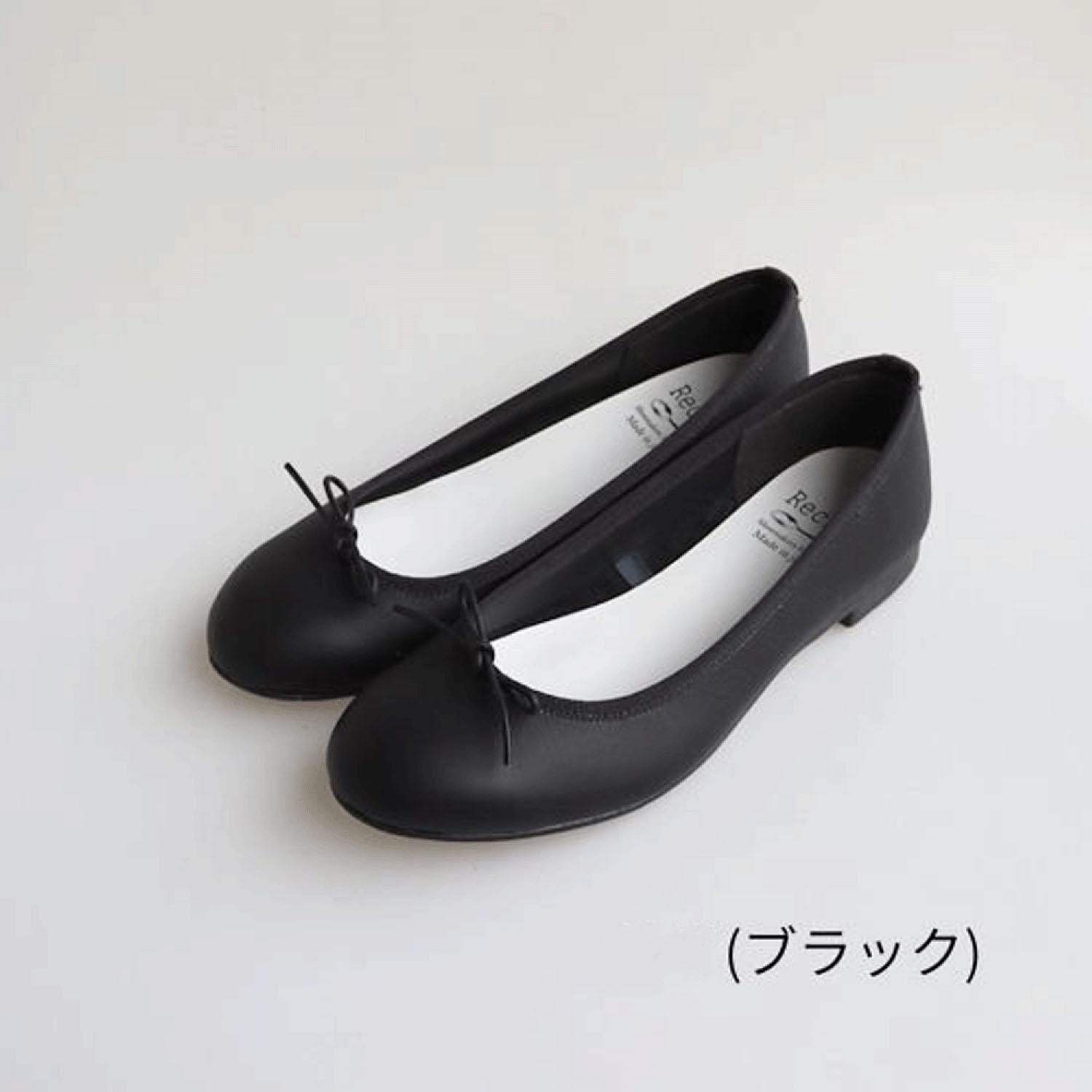 Recipe Ribbon Ballet Shoes RP-542 Black 24.5cm