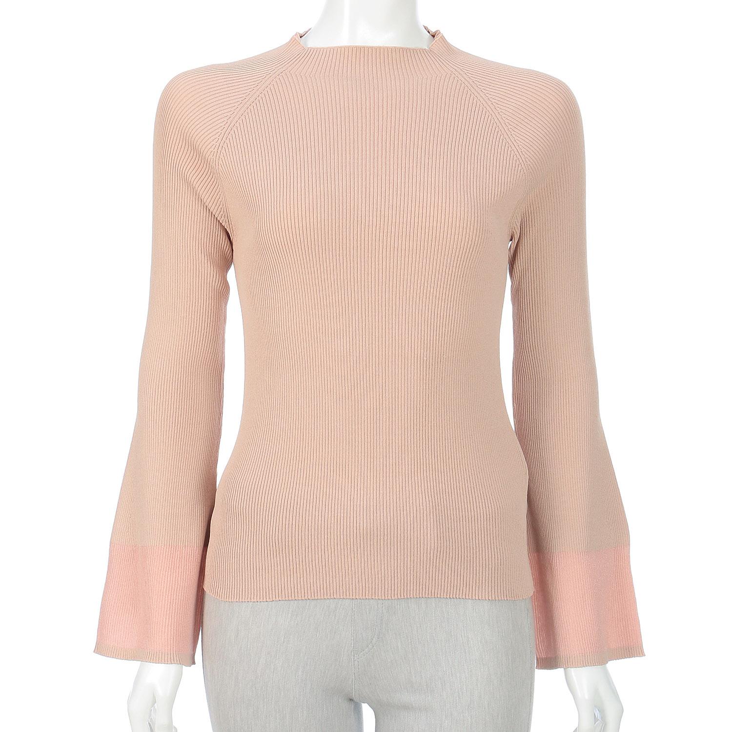 Sheer Sleeve Pullover in Pink, Size M
