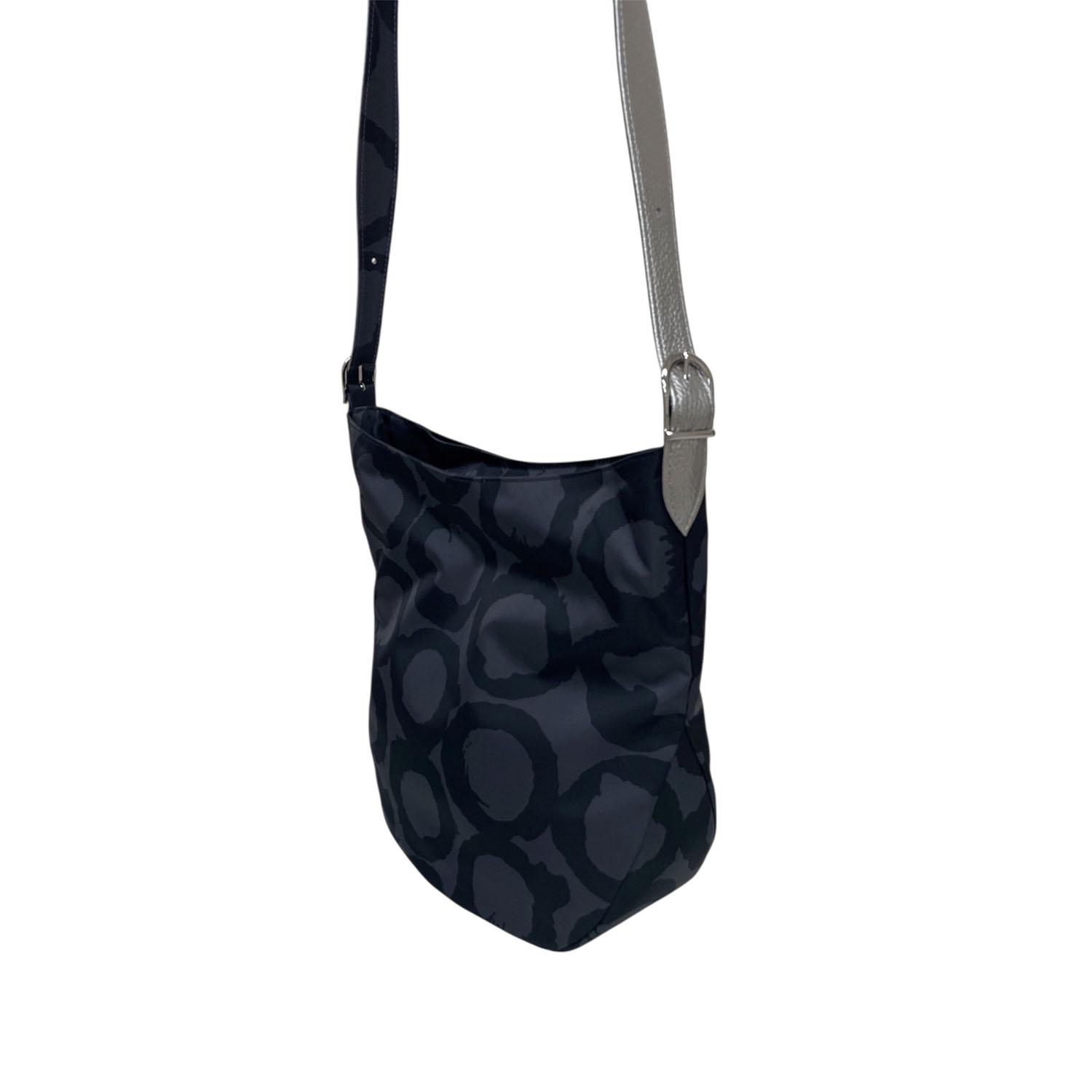 Circle Bucket Shoulder Bag - Gray - Titanium