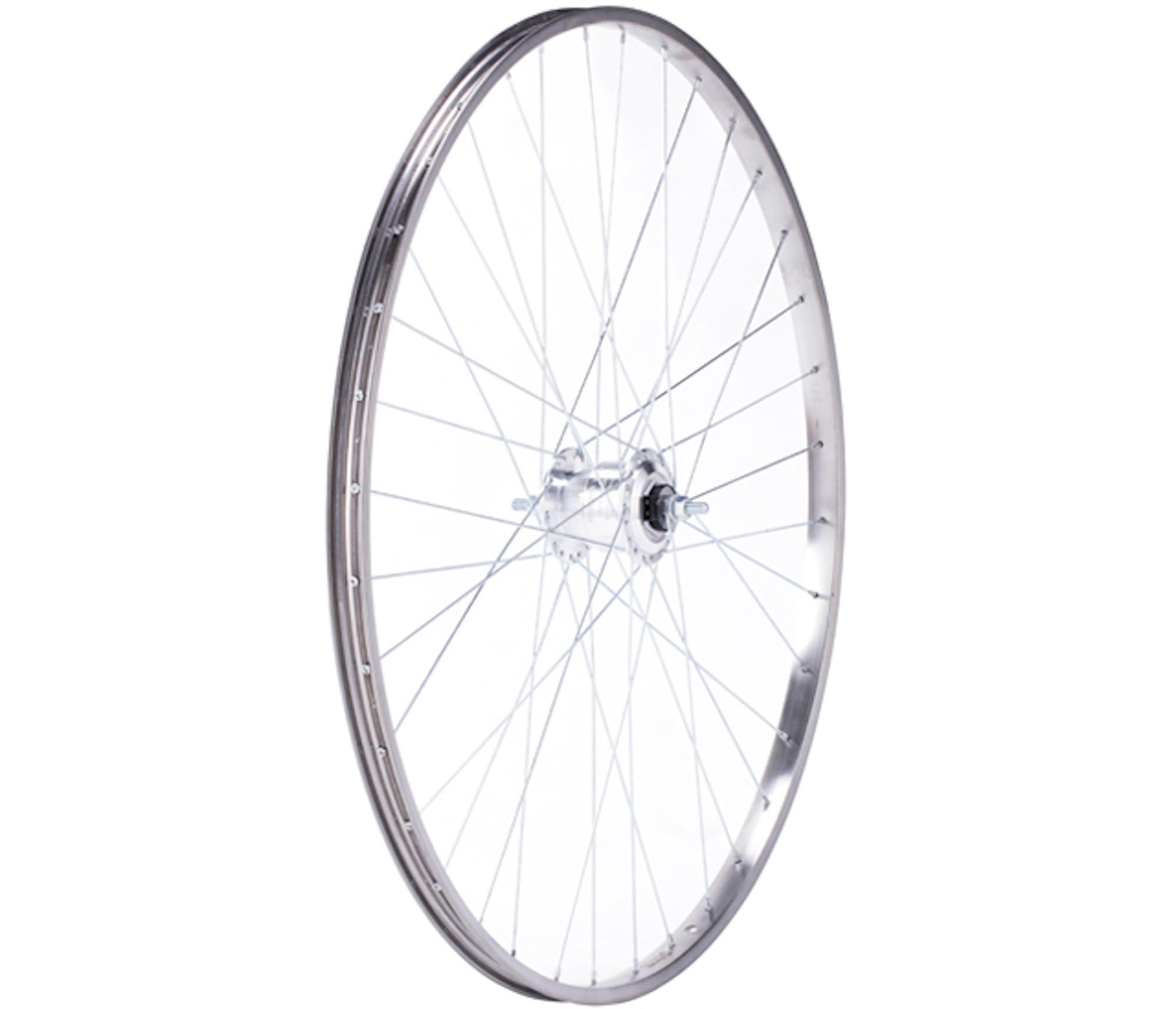 Stainless steel front wheel with hub dynamo