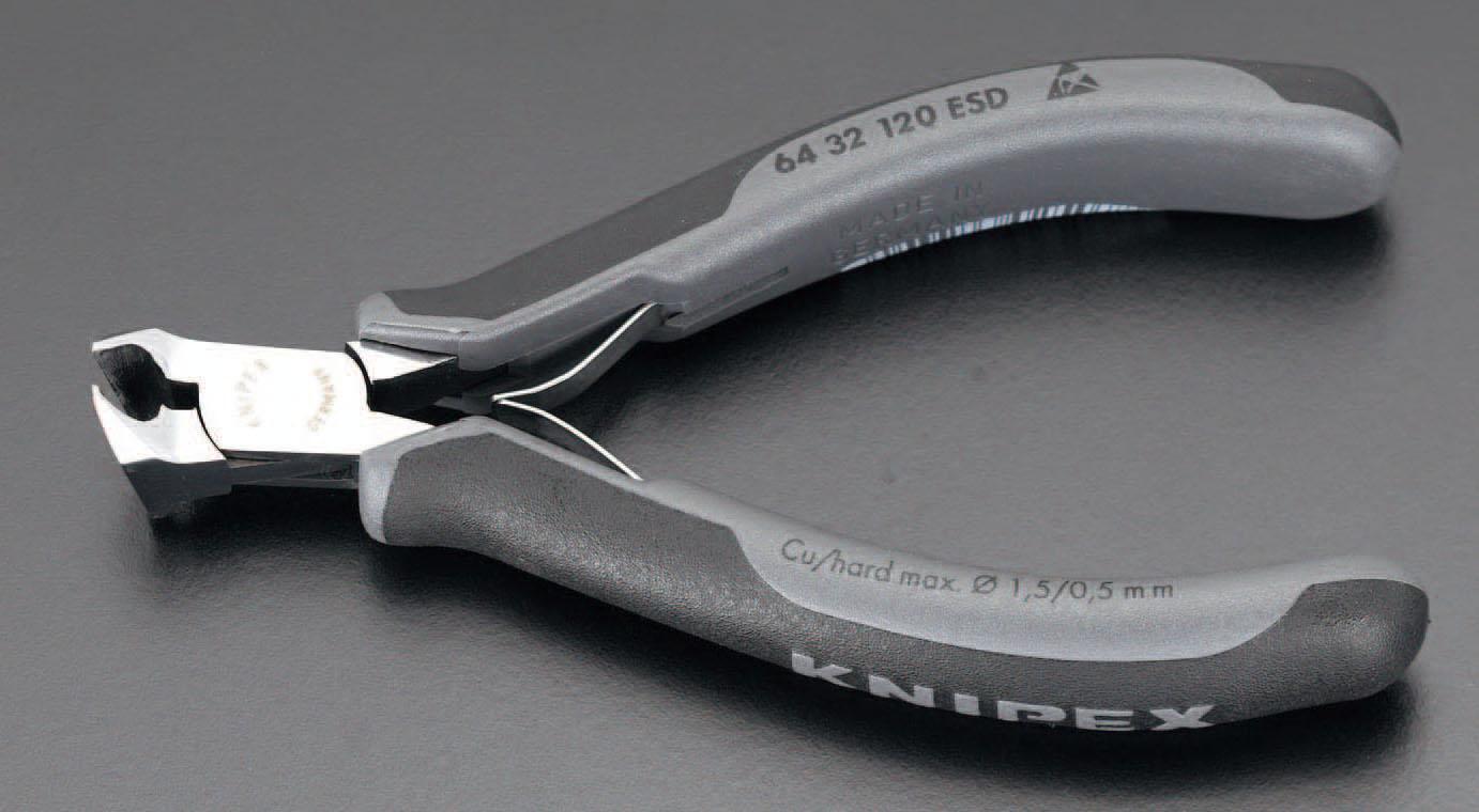 ESCO 120mm Precision End Nippers (ESD Grip/Spring-loaded) EA536KE-33