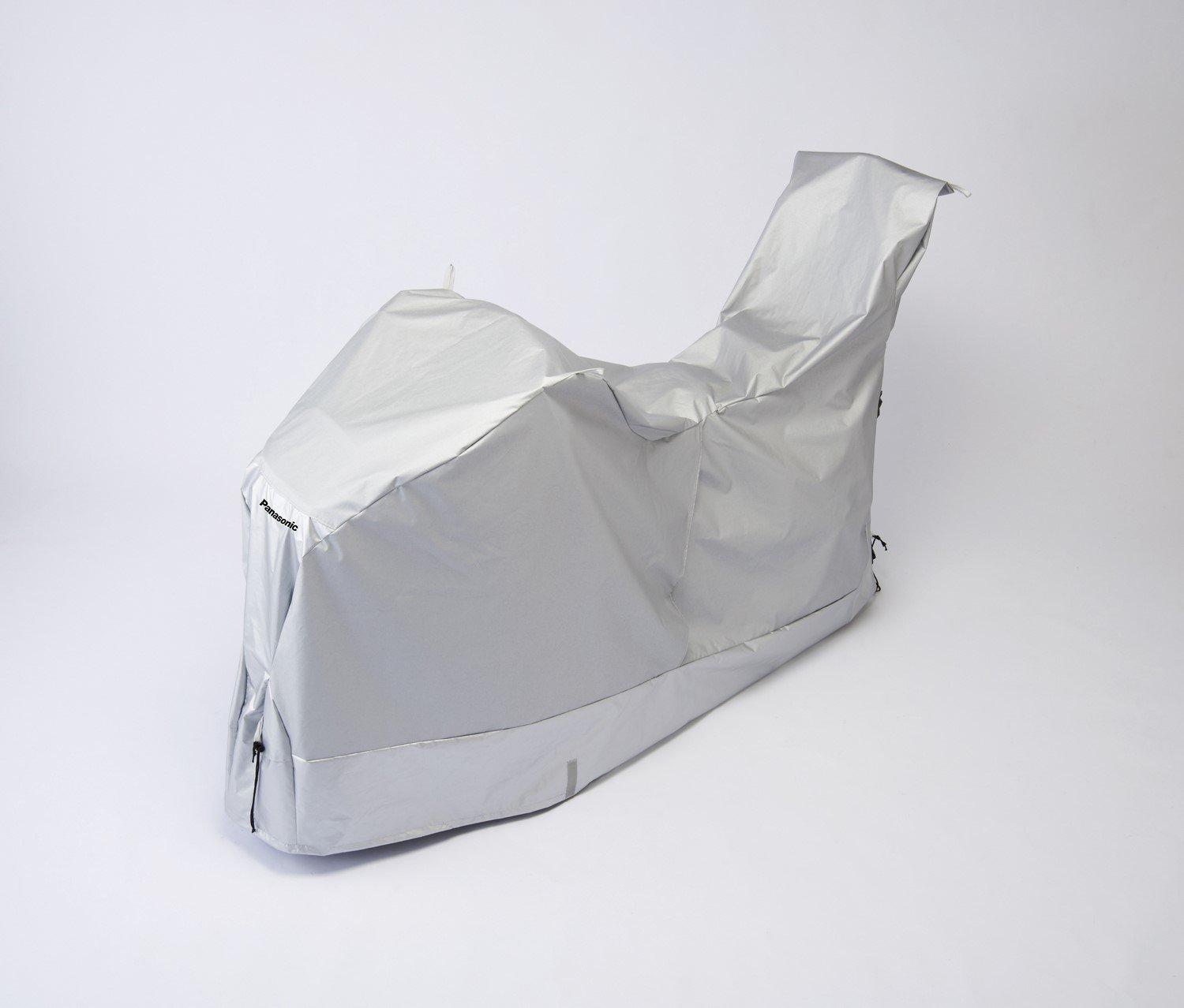 Panasonic Premium Cycle Cover for Bicycles, Silver Handlebar width up to 63cm × Width up to 42cm × Height up to 130cm × Total length 196cm NSAR146