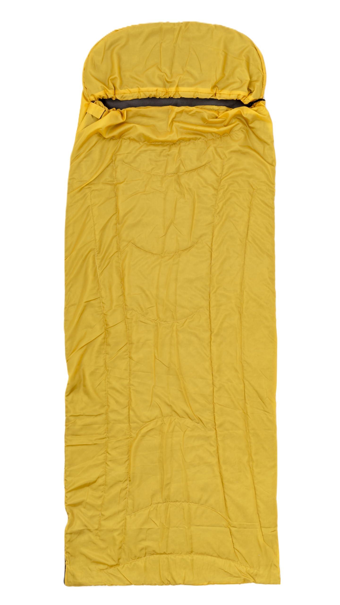 Gamakakogyo MOTTETE PLUS Disaster Preparedness Sleeping Bag Disaster Preparedness Supplies You'll Be Glad You Have, Usable in Everyday Life Mustard GMK-83-0453-MT