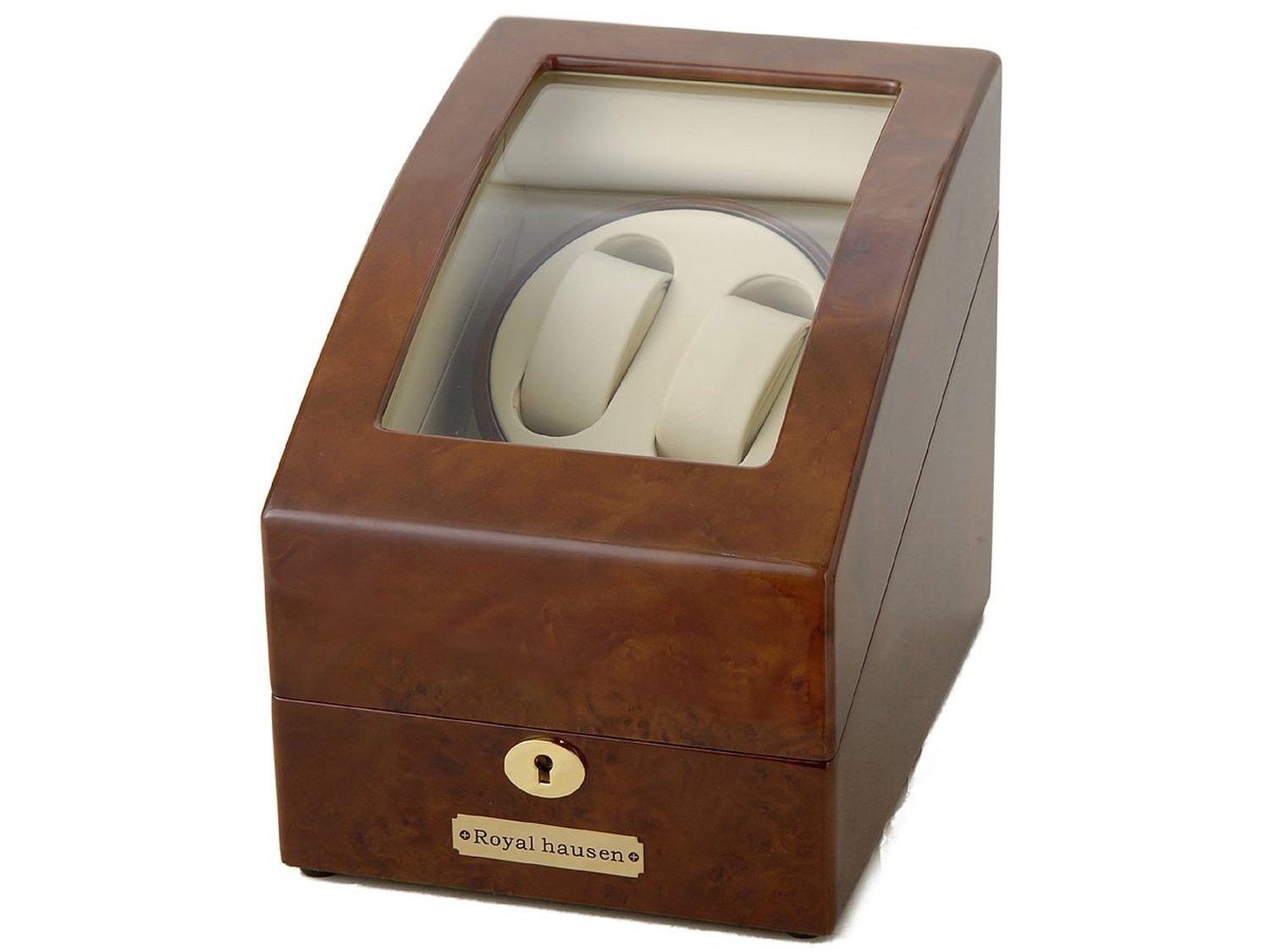Royal Hausen Winder Watch Winder Machine 2-Watch Capacity (3-Watch Storage) Elegant Luxury Modern Design GC03-S31