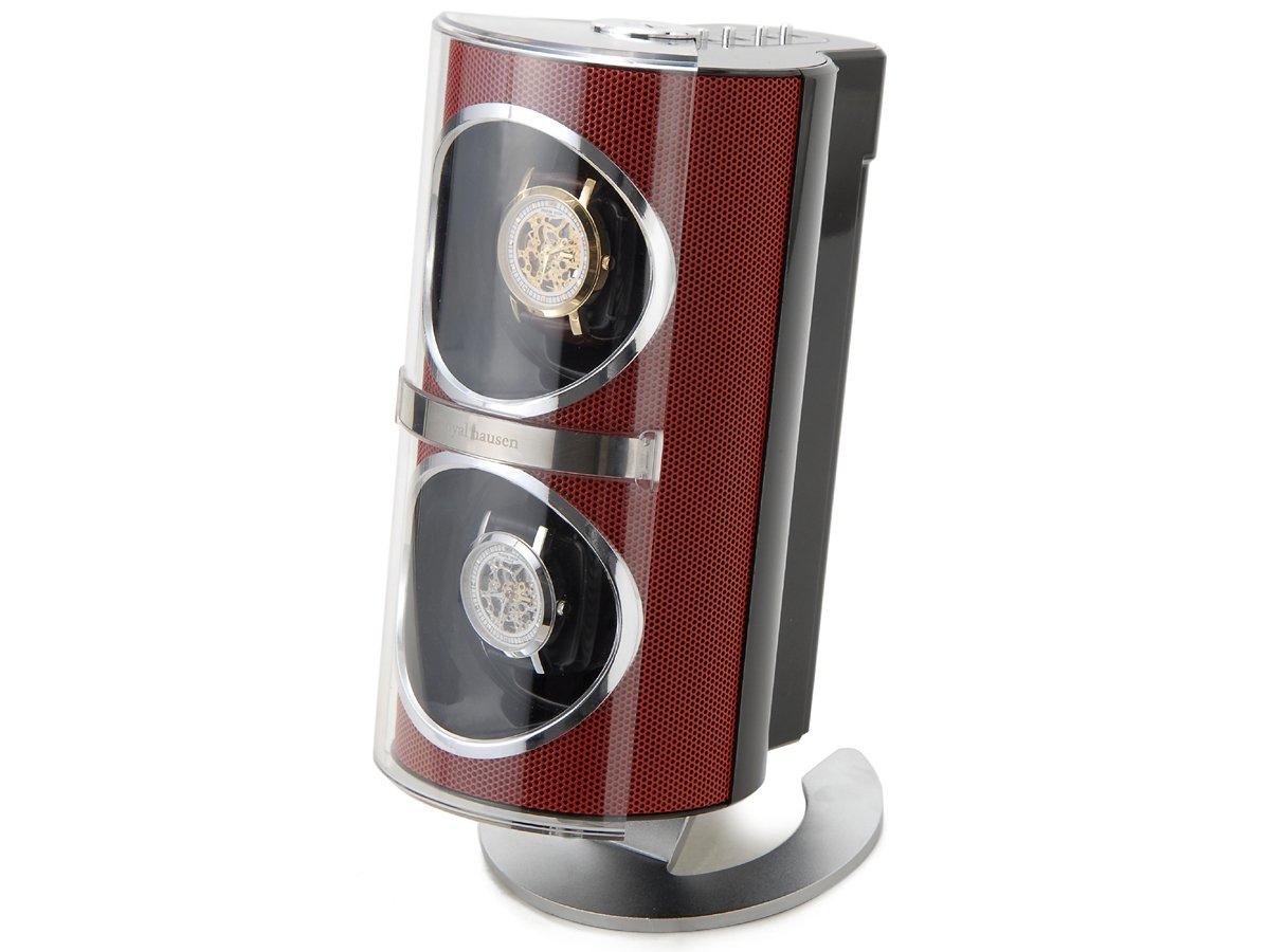 Royal Hausen Winder Watch Winder Machine for 2 Watches Safely Store Your Precious Timepieces Red SR091RD