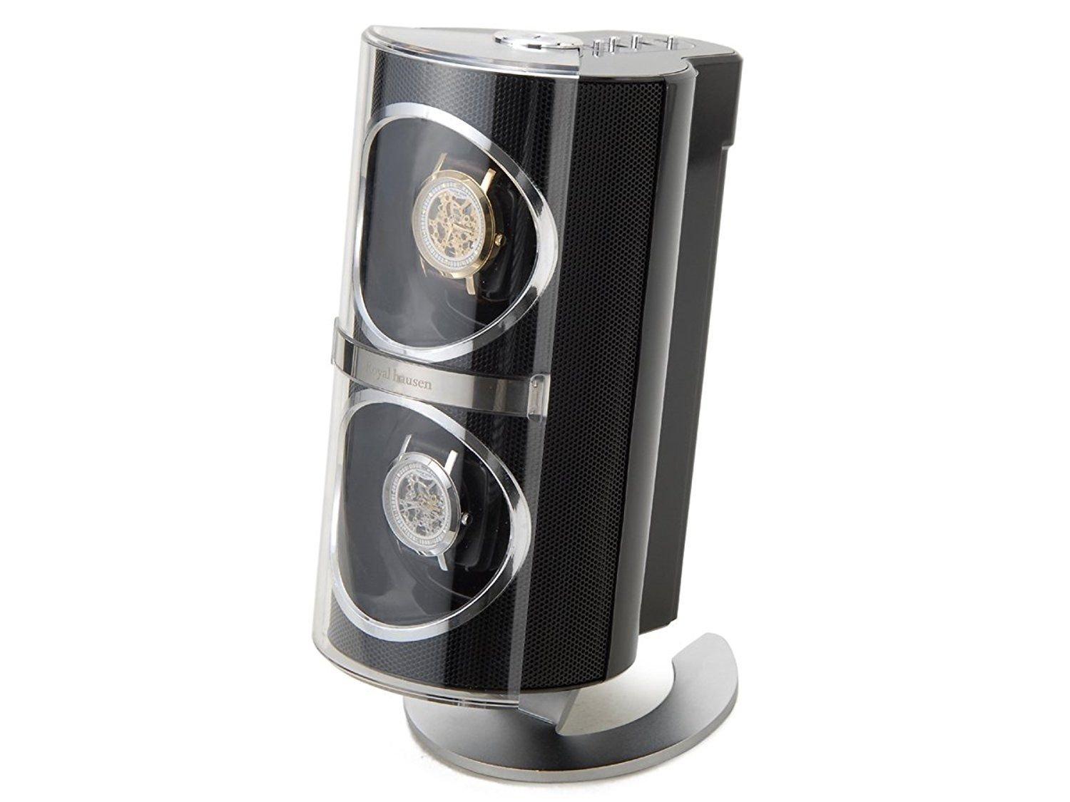 Royal Hausen Winder Watch Winder Machine for 2 Watches Safely Store Your Precious Timepieces Black SR091BK