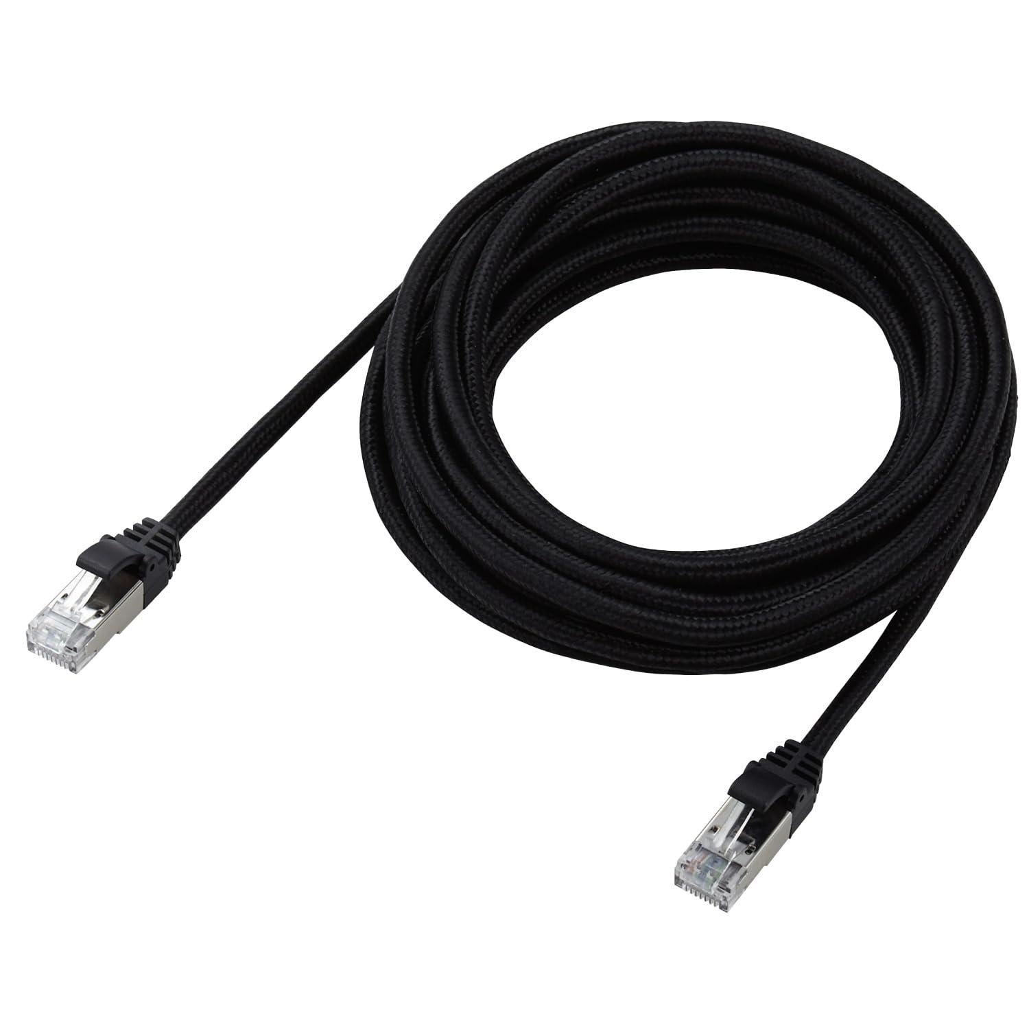 ELECOM Cat8 LAN Cable (High Durability) Optimal for High-Speed Optical Communication: 10 Gigabit Ethernet (10GBASE-T) 5m Black LD-OCM/BK50