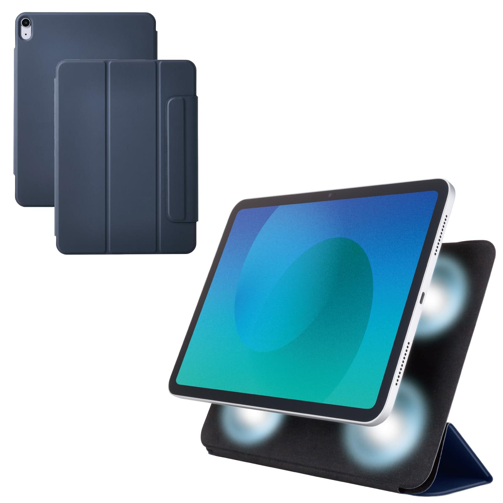 ELECOM 11-inch iPad Air (M3/M2) Flap Case Ultra-Thin Magnetic Attachment Sleep Mode Compatible Navy TB-A25MWVPF2NV