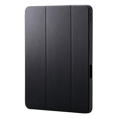 ELECOM 13-inch iPad Pro (M4) Flap Case Shock Absorption Pencil Storage Sleep Mode Compatible Black TB-A25PLSABK