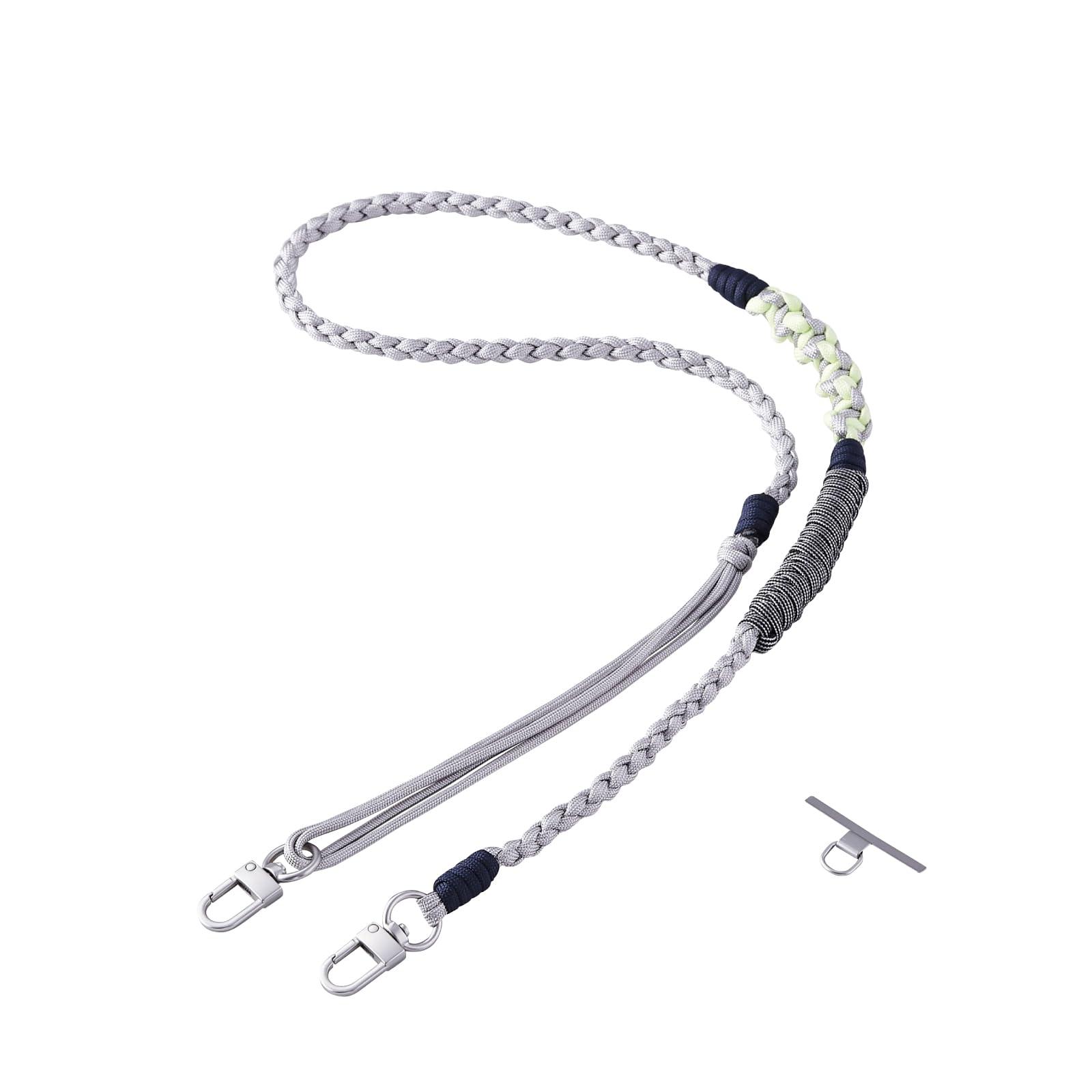 ELECOM Shoulder Strap Knit Pattern Each one carefully handcrafted with a warm knitted pattern Gray P-STSDH1KNGY