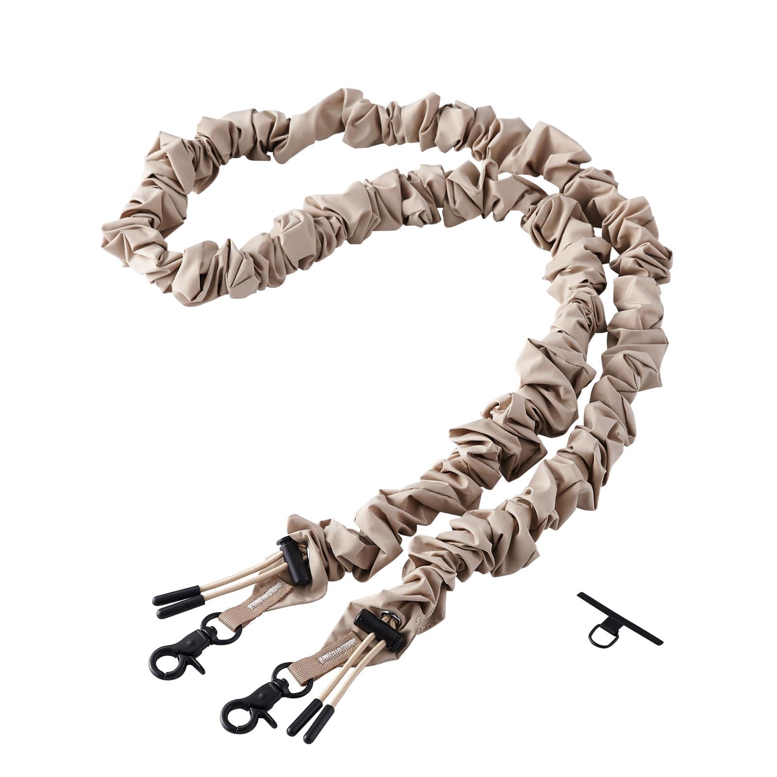 ELECOM Shoulder Strap Scrunchie/Casual Puffy three-dimensional texture Simple yet striking presence Beige P-STSDH1SCOBG