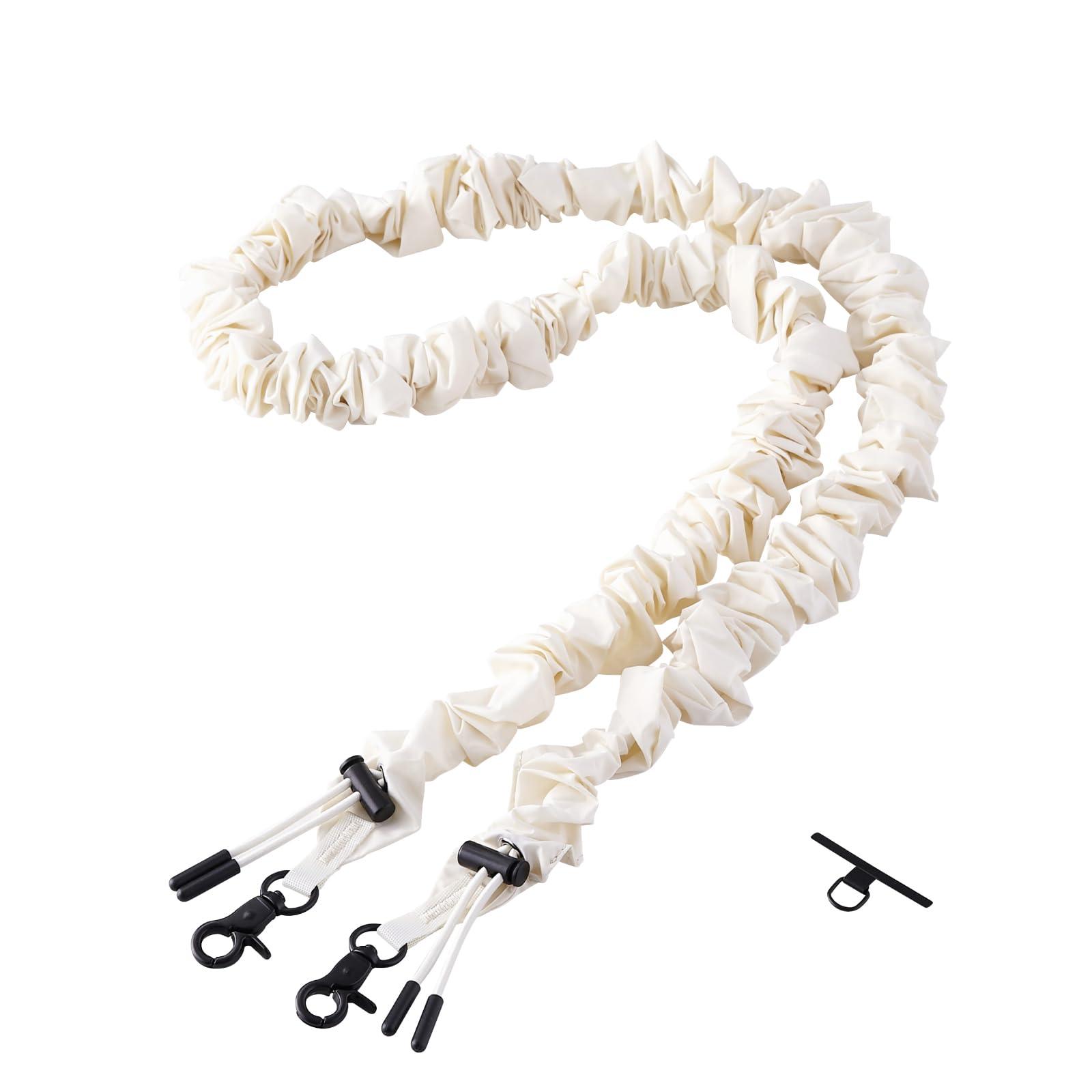 ELECOM Shoulder Strap Scrunchie/Casual Puffy three-dimensional texture Simple yet striking presence Ivory P-STSDH1SCOIV