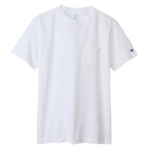 [Champion] Short Sleeve T-Shirt Crew Neck 100% Cotton COTTON USA Short Sleeve Pocket T-Shirt Basic C3-X357 Men's White S