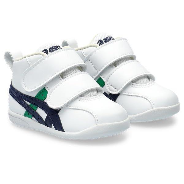 [Sukusuku] First Shoes First~Second Baby Mid-Cut White/Dark Navy 223 13.5 cm