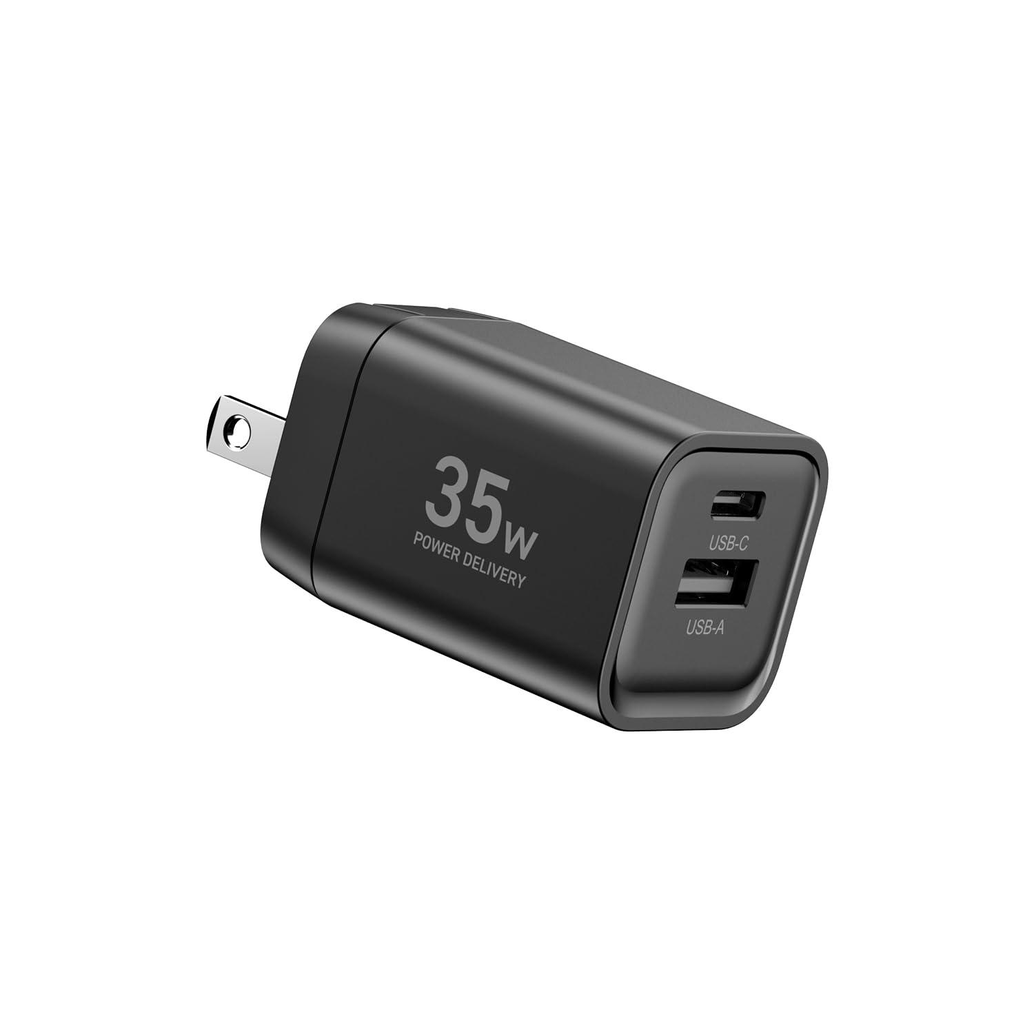 YAMAZEN PD-Compatible USB Adapter & Cable Set 35W C×1・A×1 Port YPD-35CA 1 Unit