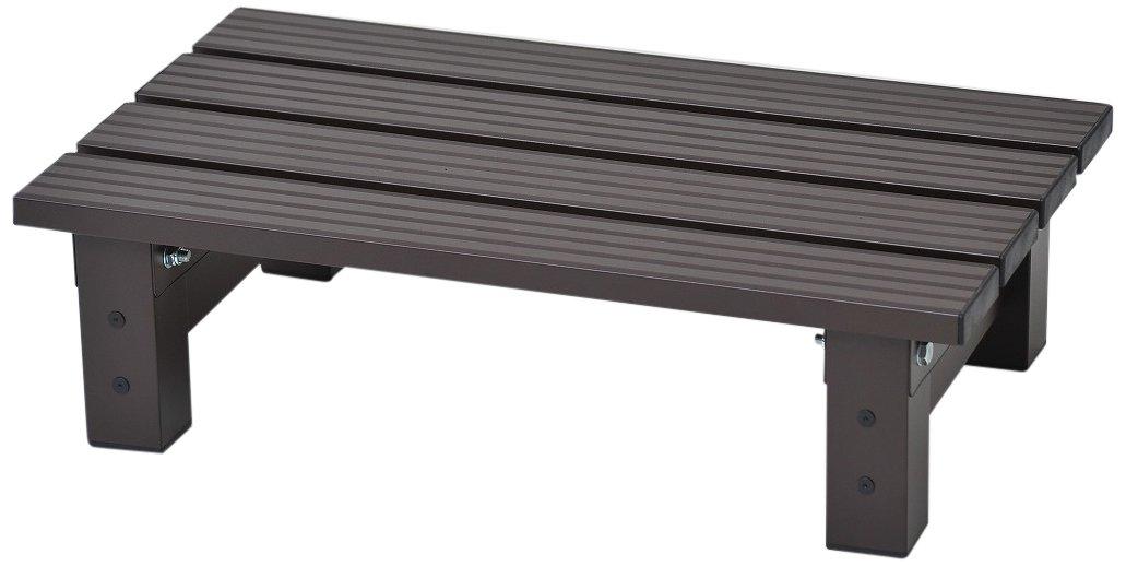 Living Out Sturdy Aluminum Step Stool Width 60 × Depth 36 × Height 16.5 cm Aluminum, PVC Entrance, Porch, Balcony Easy Up and Down Durable, Lightweight Wide Step 26.5 cm Adjustable Legs