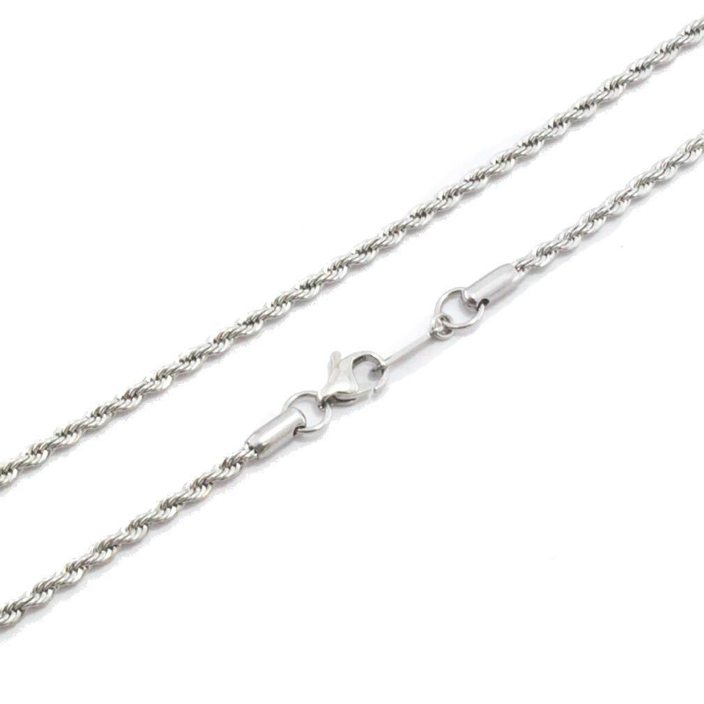 Pure Stainless Steel Rope Necklace Chain Hawaiian Jewelry Thick 50cm PNC-302