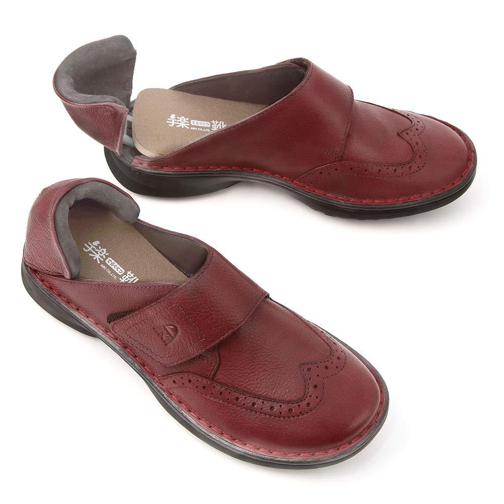 Aiki Teraku Shoes Slip-on/off while standing Open heel design No shoehorn needed For seniors Women's size 23cm Ruby AIKI70281
