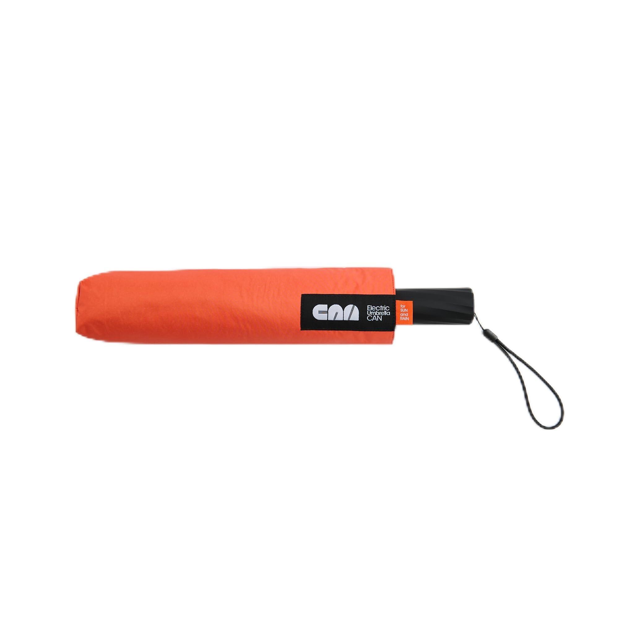 Sangoku 60cm Electric Folding Umbrella CAN Effortless opening and closing with just your thumb Smart umbrella that opens with one hand Gender-neutral design Orange C2100112