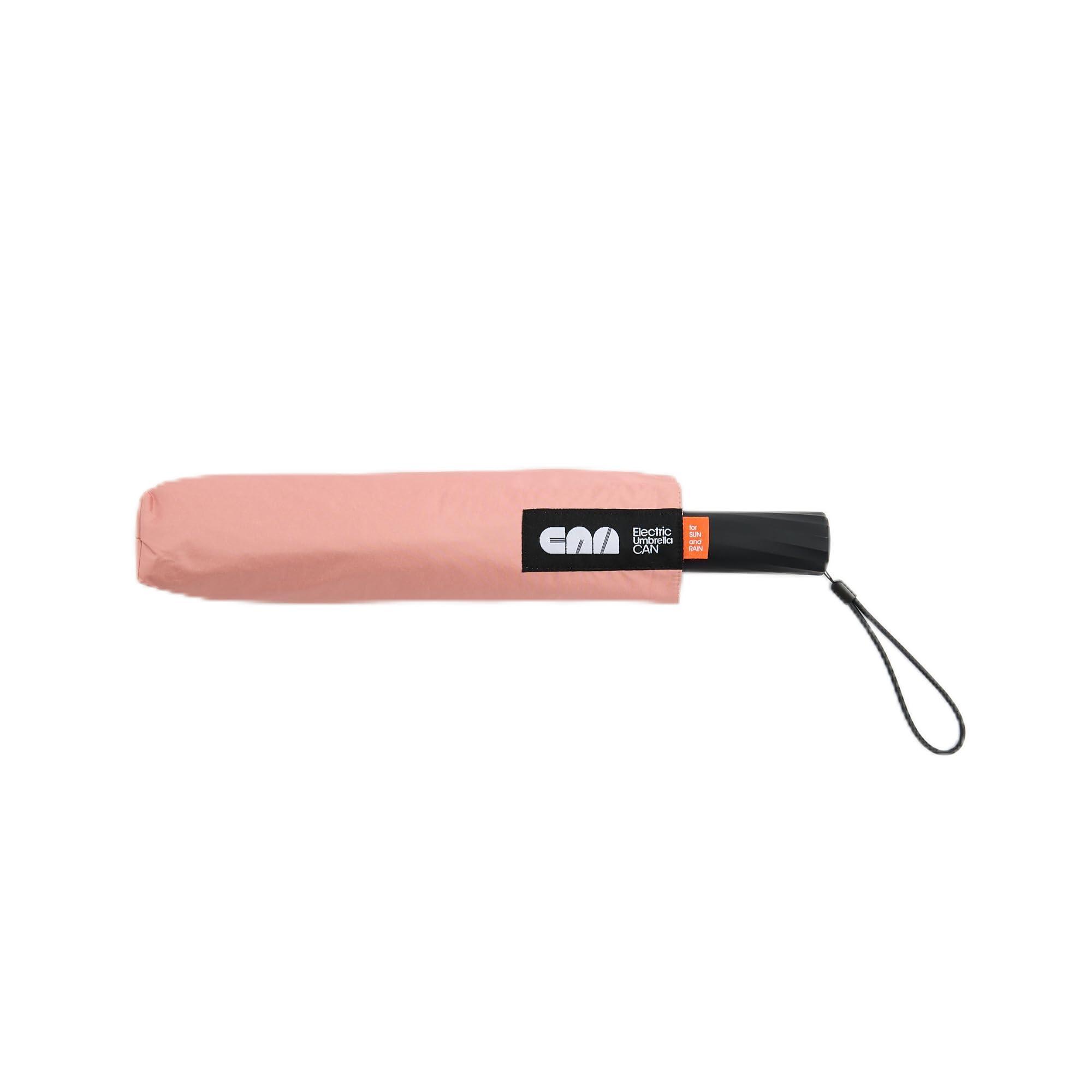 Sangoku 60cm Electric Folding Umbrella CAN Effortless opening and closing with just your thumb Smart umbrella that opens with one hand Gender-neutral design Smoky Pink C2100159